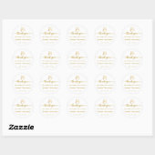 Moderne goudduif White Cross Dank u Ronde Sticker (Vel)