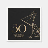 Moderne gouden 50e verjaardag servetten (Voorkant)