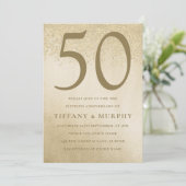 Moderne Gouden 50ste Huwelijksverjaardag Kaart (Staand voorkant)