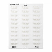 Moderne gouden aangepaste script eenvoudige chic W Etiket (Full Sheet)