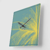 Moderne gouden aanjager 1 Acrylafdrukken Vierkante Klok (Hoek)