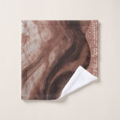 Moderne Gouden Abstracte Patroon Met Glans ✨ Bad Handdoek (Wasdoekje)