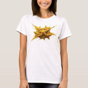 Moderne Gouden Abstracte Sterren Stijl Statement T-shirt