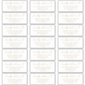 Moderne gouden Adresetiketten voor weduwschappen m Sticker (Voorkant)