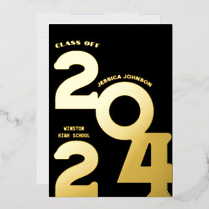 MODERNE Gouden AFSCHEID Feest FOLIE UITNODIGING