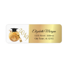 Moderne gouden afstudeerhoed, Disco bal, Wijn Etiket