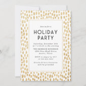 Moderne Gouden Art Deco Vakantie Party Kaart (Voorkant)