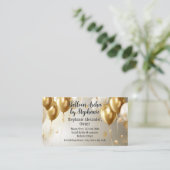 Moderne Gouden Ballon Boog Artiest Party Planner Visitekaartje (Staand voorkant)