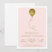 Moderne gouden ballon en zwarte 1st/elke dag (Voorkant / Achterkant)