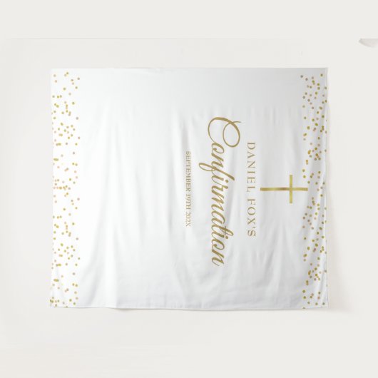 Moderne Gouden Bevestigingsfoto Achtergrond Wandkleed (Voorkant (horizontaal))