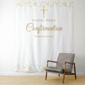 Moderne Gouden Bevestigingsfoto Achtergrond Wandkleed (In situ)