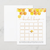 Moderne gouden bijenbridale spelkaart (Voorkant / Achterkant)