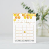 Moderne gouden bijenbridale spelkaart (Staand voorkant)