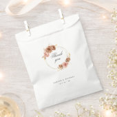 Moderne gouden bloem met bruiloft bedankt bedankzakje (Geknipt)