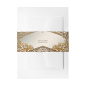 Moderne gouden  bloem uitnodigingen wikkel (Voorkant Voorbeeld)