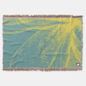 Moderne Gouden Bloem Verf 1 Deken (Voorkant)