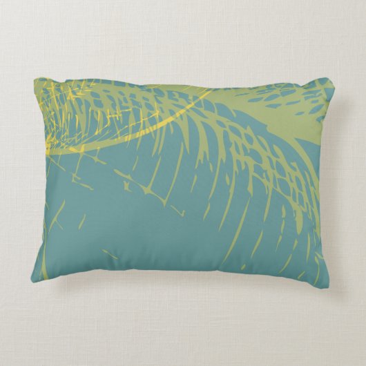 Moderne Gouden Bloem Verf 1 van RD Accent Kussen (Achterkant)