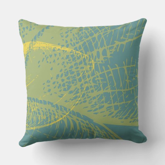 Moderne Gouden Bloem Verf 1 van RD Kussen (Achterkant)