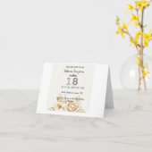 Moderne gouden bloemen | 18e verjaardag kaart (Gele Bloem)