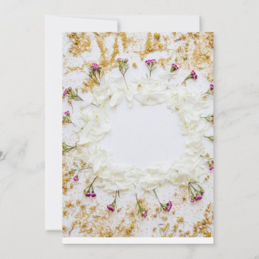 Moderne gouden bloemen | 18e verjaardag save the date (Achterkant)