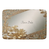 Moderne Gouden  Bloemen Badmat