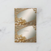 Moderne Gouden  Bloemen Dankjewel Kaart (Binnen)