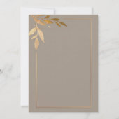 Moderne Gouden bloemen en lijst Kaart (Voorkant)