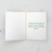 Moderne Gouden Bloemen Huisdier Verlies Foto Sympa Kaart (Binnen)