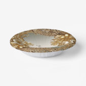 Moderne Gouden  Bloemen Papier Bowls Papieren Kommen (Gebogen)