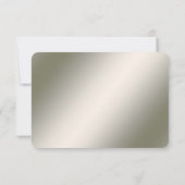 Moderne Gouden Bloemen RSVP Kaart (Achterkant)