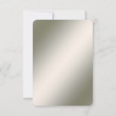 Moderne Gouden  Bloemen RSVP Kaart (Achterkant)