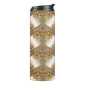 Moderne Gouden  Bloemen Thermische Tumbler Thermosbeker (Gedraaid links)