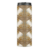 Moderne Gouden  Bloemen Thermische Tumbler Thermosbeker (Achterkant)