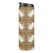 Moderne Gouden  Bloemen Thermische Tumbler Thermosbeker (Geroteerd rechts)