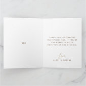 Moderne Gouden Blush Glitter Foto Bruiloft Bedankkaart (Binnen)