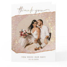 Moderne Gouden Blush Glitter Foto Bruiloft