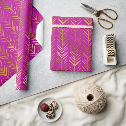 Moderne Gouden Boho Cadeaupapier (Crafts)