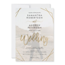 Moderne gouden boho lijst simpel fotoscript bruilo