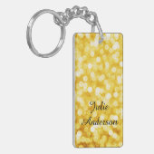 Moderne gouden Bokeh acryl Sleutelhanger (Voorkant Links)