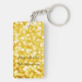 Moderne gouden Bokeh acryl Sleutelhanger (achterkant)