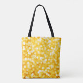 Moderne Gouden Bokeh Tote Tas (Achterkant)