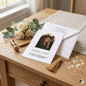 Moderne Gouden Boog Foto Afstuderen Kaart