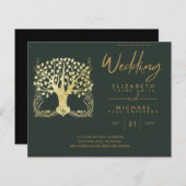 Moderne gouden boom van het begrotingshuwelijk (Voorkant / Achterkant)