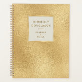 Moderne Gouden Borstel Omlijst Planner (Voorkant)