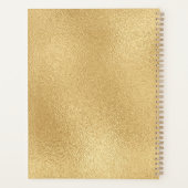 Moderne Gouden Borstel Omlijst Planner (Achterkant)