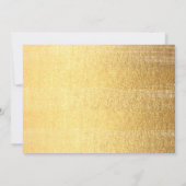 Moderne gouden borstelslag elegante zwarte typogra kaart (Achterkant)