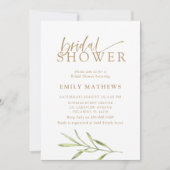 Moderne gouden & botanische bruidsshowers kaart (Voorkant)