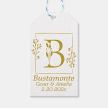 Moderne gouden botanische letter B