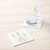 Moderne gouden botanische letter I Kartonnen Onderzetters (Insitu)