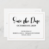 Moderne gouden bruidsolie bespaart de datum briefkaart (Voorkant / Achterkant)